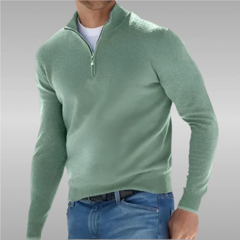 CENTO | Men's Polo Zipper Sweater