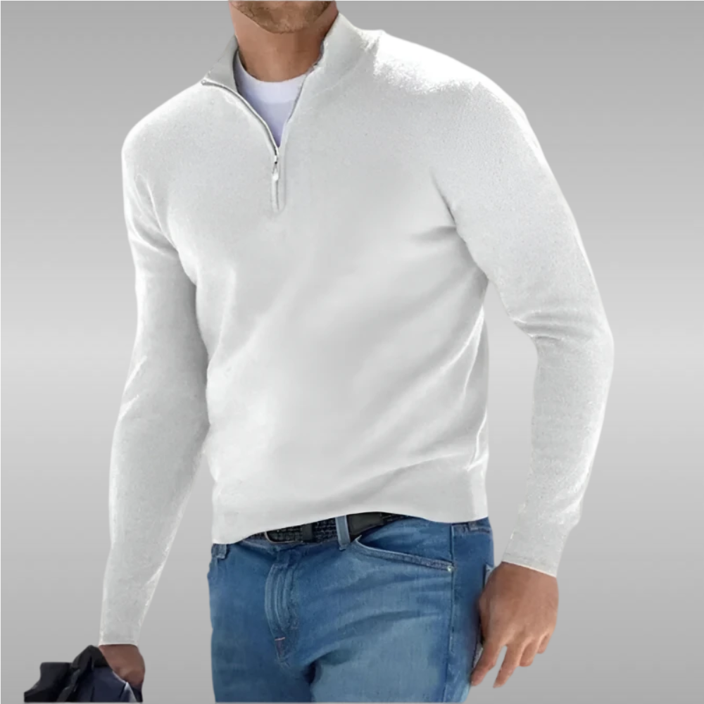 CENTO | Men's Polo Zipper Sweater