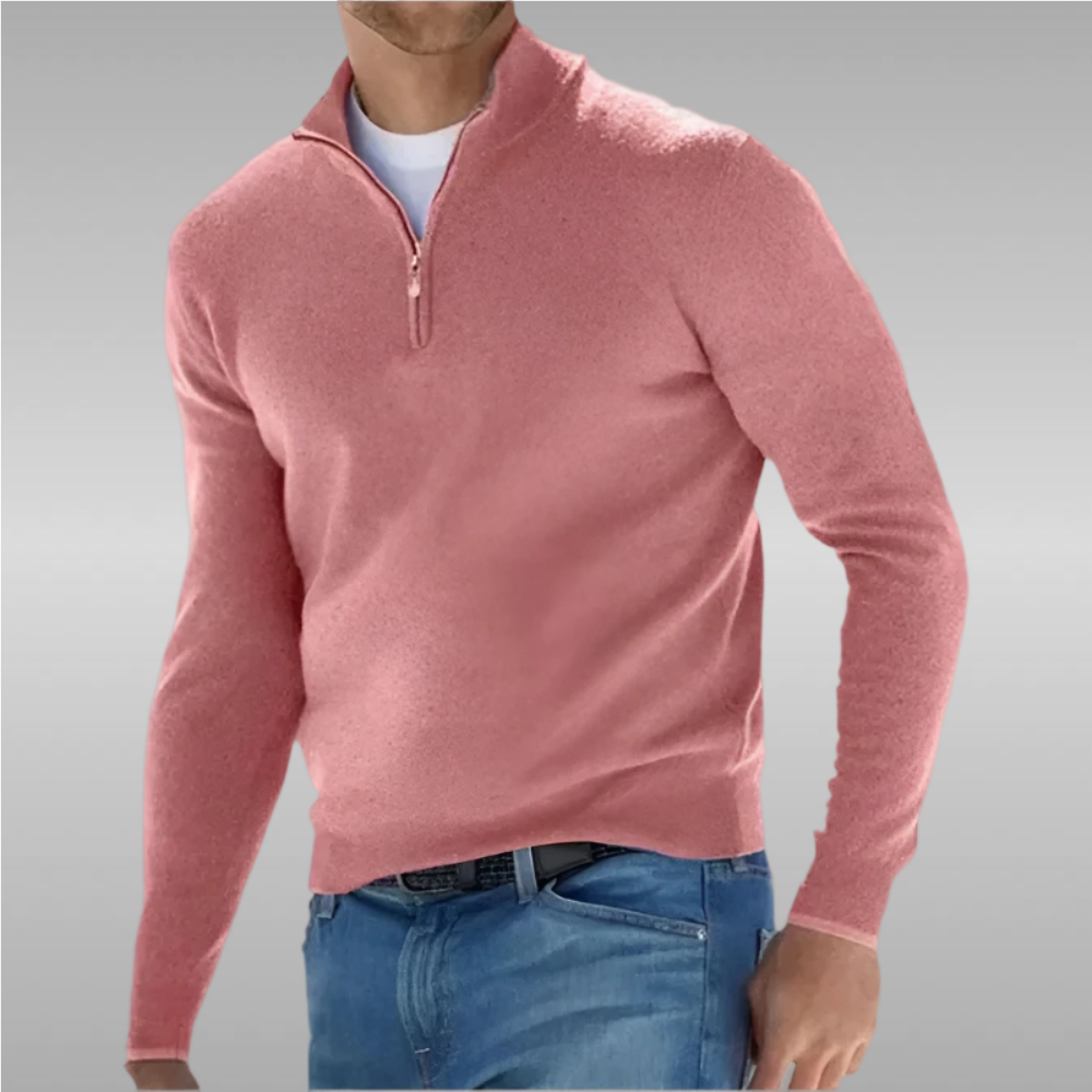 CENTO | Men's Polo Zipper Sweater