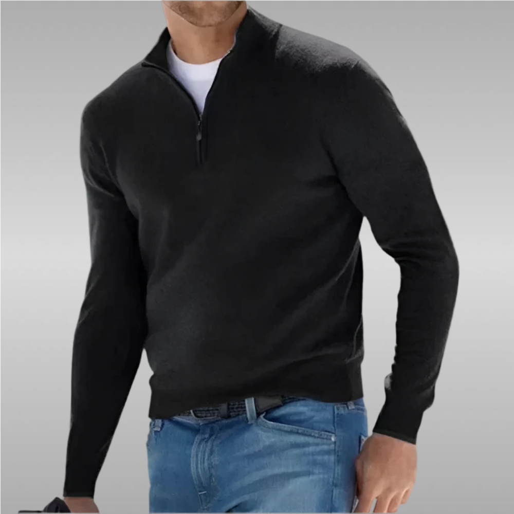 CENTO | Men's Polo Zipper Sweater