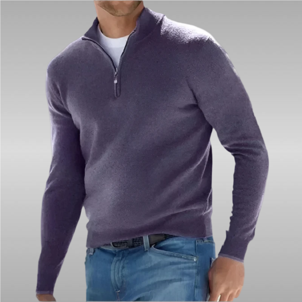 CENTO | Men's Polo Zipper Sweater