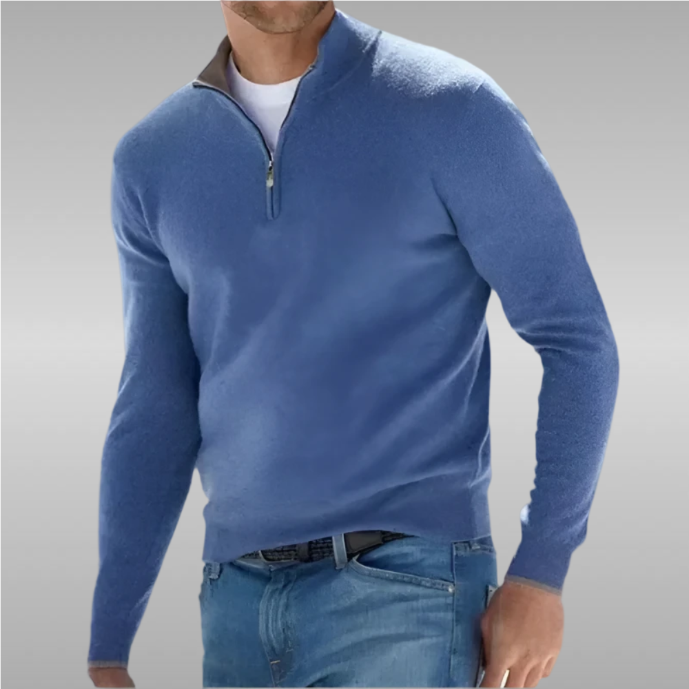 CENTO | Men's Polo Zipper Sweater