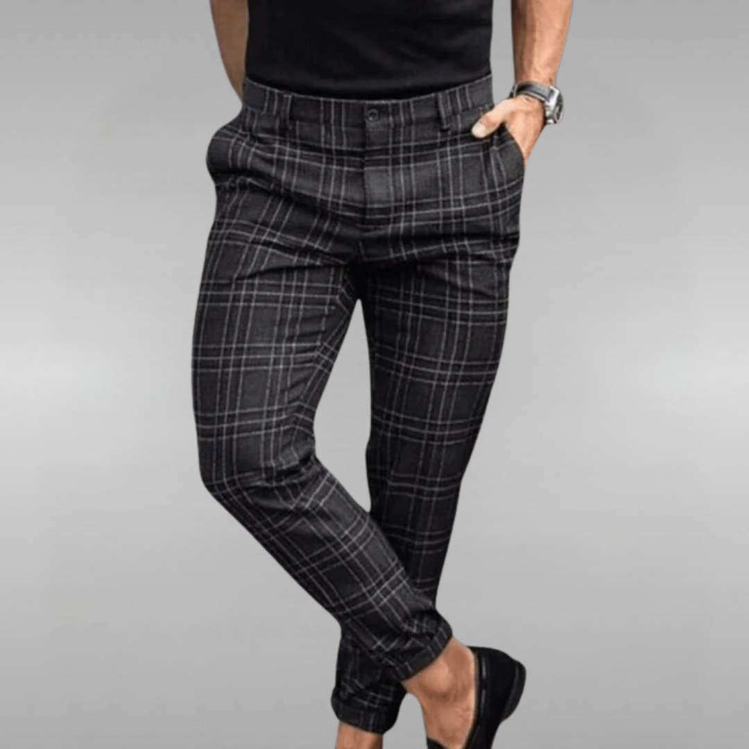 CENTO | Men's Slim Fit Plaid Trouser