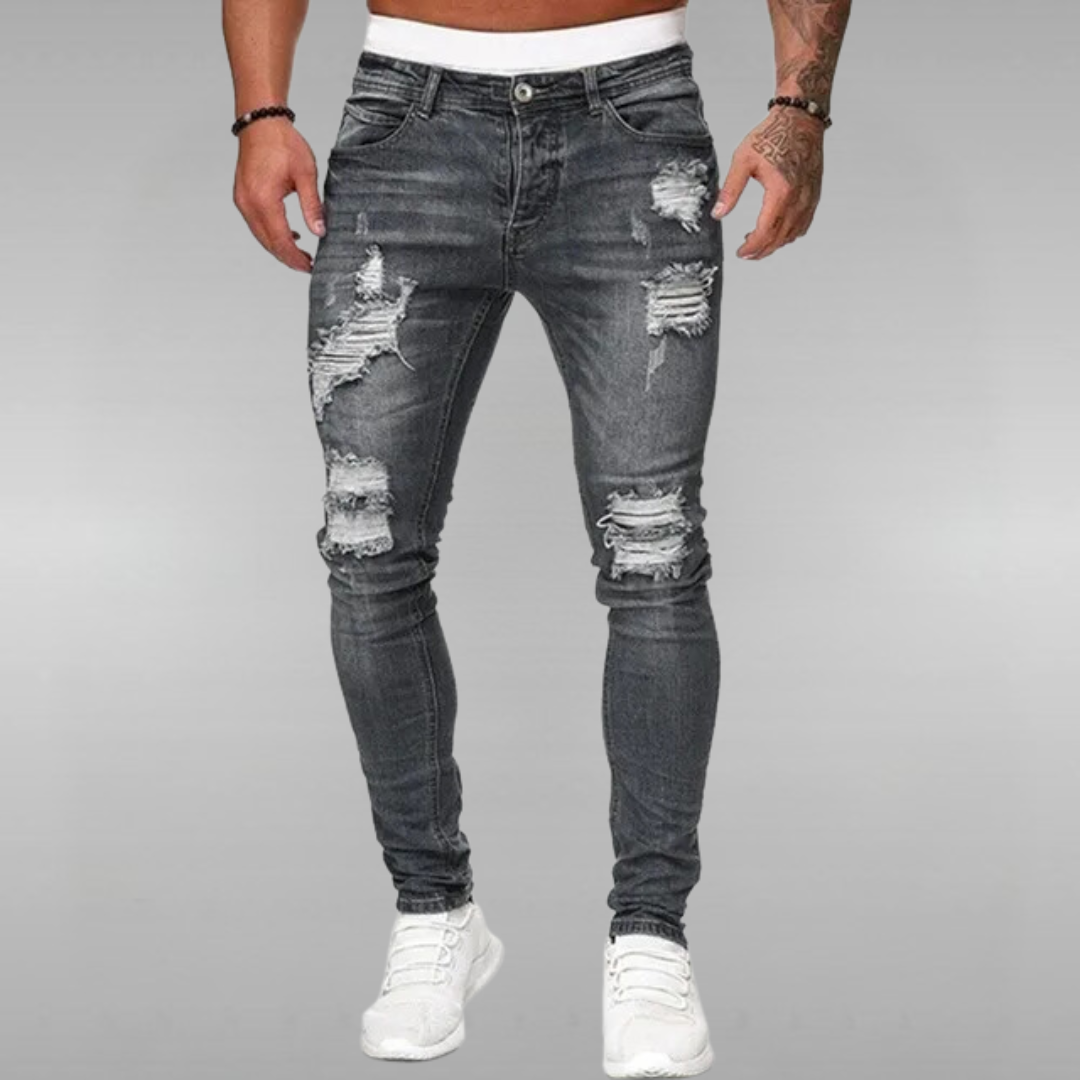 CENTO | Men's Ripped Skinny Jeans