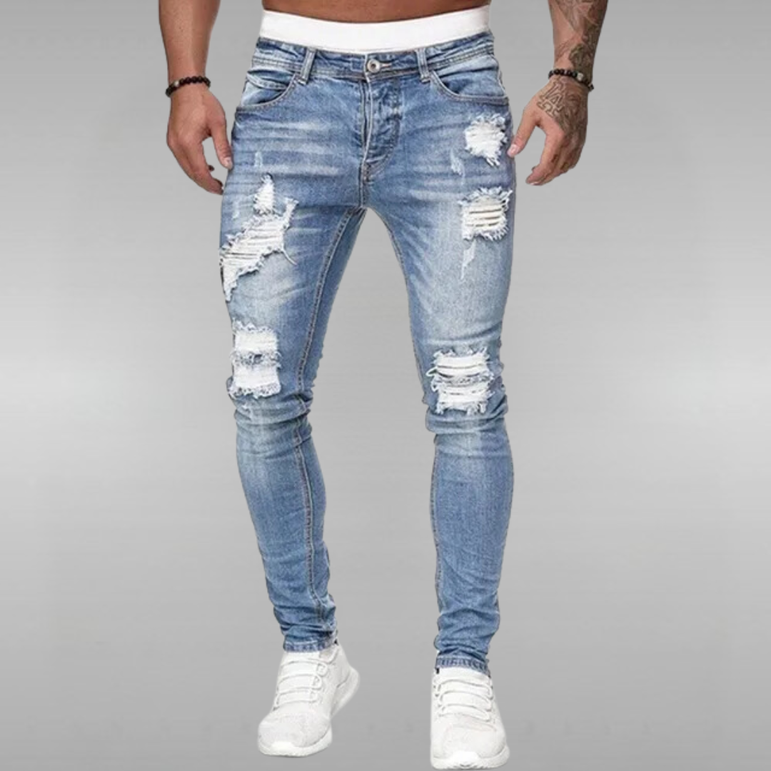 CENTO | Men's Ripped Skinny Jeans